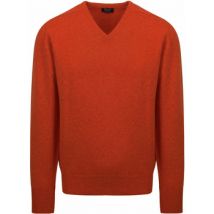 Sweater William Lockie V-neck Lamswol Ember