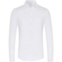 Overhemd Lange Mouw Desoto Overhemd Strijkvrij Jersey Wit