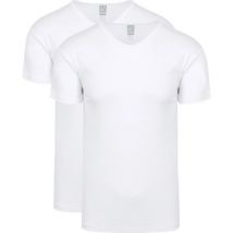 T-shirt Alan Red Vancouver Organic V-Hals T-Shirt Wit 2-Pack