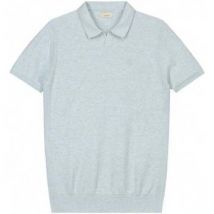 T-shirt Dstrezzed Polo Melange Slub Lichtblauw