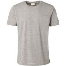 T-shirt No Excess T-Shirt Streep Melange Off-White