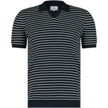 T-shirt State Of Art Poloshirt Strepen Donkerblauw