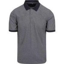 T-shirt Casamoda Polo Print Grijs Blauw