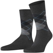 Socks Burlington Manchester Sok Ruit Antraciet 3095