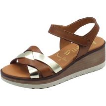 Sandalen met sleehak Marila 1746 Cata Platino