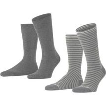 Socks Burlington Everyday 2-Pack Strepen Grijs