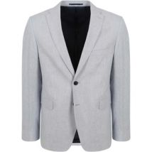 Blazer Suitable Blazer Linnen Streep Lichtblauw