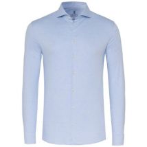 Overhemd Lange Mouw Desoto Essential Overhemd Hai Piqué Lichtblauw