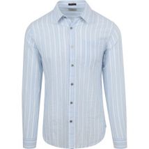 Overhemd Lange Mouw Dstrezzed Overhemd Clay Seersucker Blauw Streep