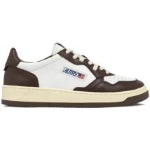 Autry  Lage Sneakers Medalist Low Bicolor - White/Chestnut