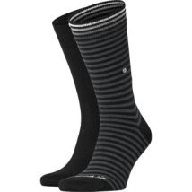 Socks Burlington Everyday 2-Pack Strepen Zwart