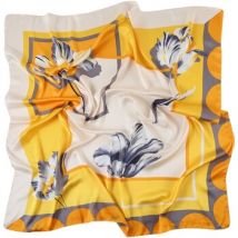 Sjaal Alberto Cabale Grote zijden carré Springflower Zoé