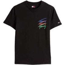 T-shirt Tommy Jeans 3 Colour Twisted Logo T-Shirt Black