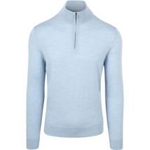 Sweater Suitable Merino Half Zip Trui Lichtblauw
