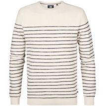 Sweater Petrol Industries Trui Palm Streep Ecru
