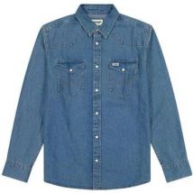 Overhemd Lange Mouw Wrangler 112357194-SEAFOAM