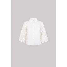 Overhemd Jansen Amsterdam ODELIA BLOUSE L710 lach sleeves off-white