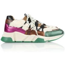 Broek Dwars Los Angeles Teddy B9101-82 Off White/Dark Green 3342