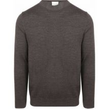 Sweater Profuomo Pullover Merinowol Donkerbruin