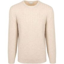 Sweater Profuomo Pullover Rib Wol Blend Sand