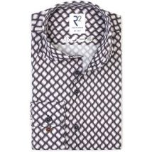 Overhemd Lange Mouw R2 Amsterdam R2 Overhemd Twill Leave Print Multicolour