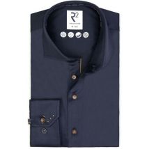 Overhemd Lange Mouw R2 Amsterdam R2 Overhemd Fine Twill Navy