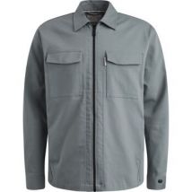 Sweater Cast Iron Tech Overshirt met rits Stormy Blauw