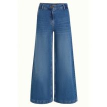 Flared/Bootcut King Louie Peppa Pants Stone Denim 10076 Blue Tint