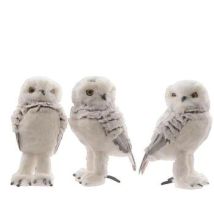 Kerst decoraties Edm Décoration de Noël Hibou élégant blanc