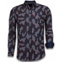 Overhemd Lange Mouw Tony Backer Blouse Dotted Camouflage Pattern
