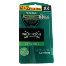 Wilkinson Sword Xtreme 3 Sensitive Comfort 6 + 2 Einwegrasierer 8 Stück Herrenrasierer