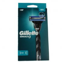 Gillette Mach 3 Rasierapparat Herrenrasierer Gesicht 1 Griff + 1 Klinge