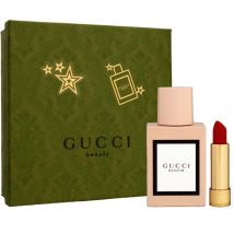 Gucci Bloom Set 30 ml Eau de Parfum EDP & 3,5 g 25 Goldie Red Rouge à Lèvres Mat Lippenstift