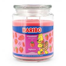 Haribo Strawberry Happiness 510 g Gummibären Duftkerze im Glas