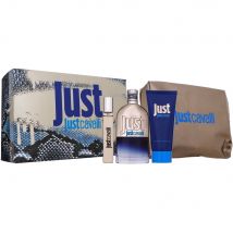 Roberto Cavalli Just Cavalli Him Set 90 ml EDT & 15 ml EDT & 100 ml SG & Tasche