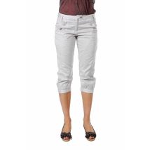 ET COMPAGNIE - Pantacourt gris perle en coton - Femme - Taille 38 - Modz