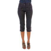 ET COMPAGNIE - Pantacourt gris en lin - Femme - Taille 36 - Modz