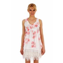 ET COMPAGNIE - Robe mi-longue corail en soie - Femme - Taille 38 - Modz