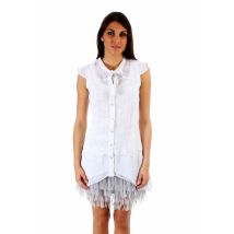 ET COMPAGNIE - Tunique manches longues blanc en viscose - Femme - Taille 36 - Modz