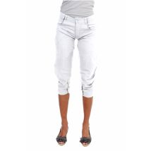ET COMPAGNIE - Pantacourt blanc en lin - Femme - Taille 38 - Modz