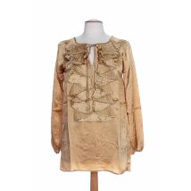 MINE DE RIEN - Tunique manches longues marron en soie - Femme - Taille 38 - Modz