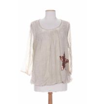 MARYLEY - Blouse beige en viscose - Femme - Taille 36 - Modz