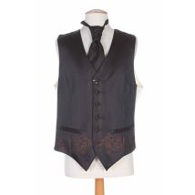 GREGE CREATION - Gilet sans manche marron en soie - Homme - Taille S - Modz