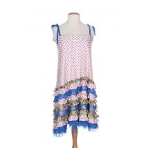 ZOE LA FEE - Robe mi-longue rose en coton - Femme - Taille 36 - Modz