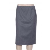 LUCIA - Jupe mi-longue gris en laine - Femme - Taille 38 - Modz