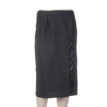 GEVANA - Jupe mi-longue gris en laine - Femme - Taille 38 - Modz