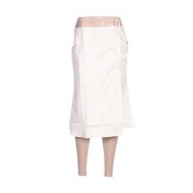 IDEO - Jupe mi-longue blanc en coton - Femme - Taille 38 - Modz