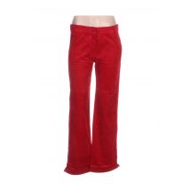 IDEO - Pantalon droit rouge en coton - Femme - Taille 36 - Modz