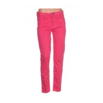 MENSI COLLEZIONE - Pantalon slim rose en coton pour femme - Taille 40 - Modz