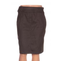 QUATTRO - Jupe mi-longue marron en coton - Femme - Taille 38 - Modz